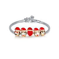 Fashion Emoji Face Alloy Beaded Women's Bracelets sku image 2