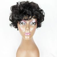 Women's Fashion Casual High Temperature Wire Bangs Short Curly Hair Wigs main image 3