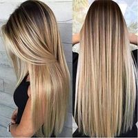 Women's Fashion Street High Temperature Wire Long Bangs Long Straight Hair Wigs sku image 1