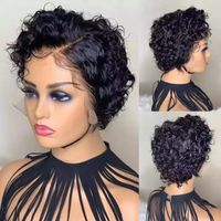 Women's Fashion Party High Temperature Wire Side Points Short Curly Hair Wigs sku image 3