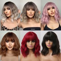 Women's Fashion Chemical Fiber Bangs Short Curly Hair Wigs main image 1