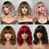 Women's Fashion Chemical Fiber Bangs Short Curly Hair Wigs main image 5