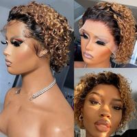 Women's Fashion Party High Temperature Wire Side Points Short Curly Hair Wigs sku image 5