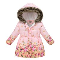 Casual Flower Polyester Girls Outerwear main image 3