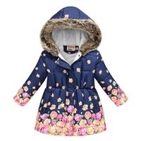 Casual Flower Polyester Girls Outerwear main image 2