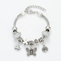 Cute Butterfly Alloy Glass Iron Plating Zircon White Gold Plated Women'S Bracelets main image 6