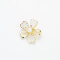 Elegant Blume Libelle Legierung Überzug Künstliche Perlen Zirkon Frau Broschen sku image 4