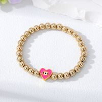 Fashion Heart Shape Alloy Beaded Women's Bracelets sku image 5