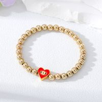 Fashion Heart Shape Alloy Beaded Women's Bracelets sku image 6