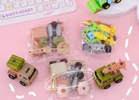 Car Mini Small Sized Engineering Vehicle Military Cars And Dinosaurs Children's Assembled Toy main image 6