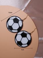 أسلوب بسيط كرة القدم مادة صمغية امرأة خطافات الأذن 1 زوج main image 6
