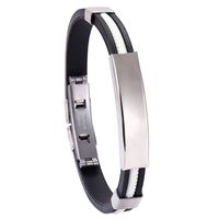 Fashion Solid Color Titanium Steel Polishing Bangle 1 Piece sku image 3