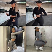 Sports Solid Color Nylon Round Neck Tracksuit T-shirt Vest Jogger Pants main image 5