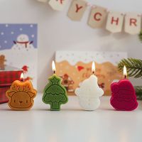 Cute Christmas Tree Santa Claus Gingerbread Paraffin 1 Set main image 1