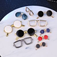 Fashion Glasses Alloy Plating Unisex Brooches main image 6