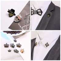 Retro Human Crown Alloy Inlay Artificial Gemstones Unisex Brooches main image 3