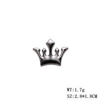 Retro Human Crown Alloy Inlay Artificial Gemstones Unisex Brooches sku image 5