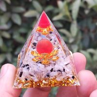 5cm Cristal Pyramide Motif Géométrique Résine Décoration De La Maison Artisanat main image 1