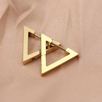 1 Piece Simple Style Geometric Plating Stainless Steel Earrings main image 2