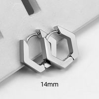 1 Piece Simple Style Geometric Plating Stainless Steel Earrings sku image 9