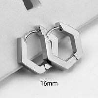 1 Piece Simple Style Geometric Plating Stainless Steel Earrings sku image 6