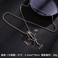 Fashion Snake Stainless Steel Plating Pendant Necklace 1 Piece sku image 3