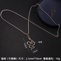 Fashion Snake Stainless Steel Plating Pendant Necklace 1 Piece sku image 2