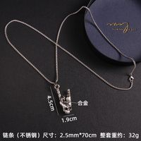 Fashion Snake Stainless Steel Plating Pendant Necklace 1 Piece sku image 8