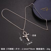 Fashion Snake Stainless Steel Plating Pendant Necklace 1 Piece sku image 1