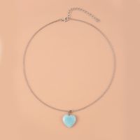 Fashion Heart Shape Alloy Luminous Unisex Necklace main image 2