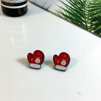 Cute Christmas Tree Santa Claus Gift Box Arylic Women's Ear Studs 1 Pair sku image 8