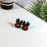 Cute Christmas Tree Santa Claus Gift Box Arylic Women's Ear Studs 1 Pair sku image 7