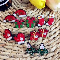 Cute Christmas Tree Santa Claus Gift Box Arylic Women's Ear Studs 1 Pair main image 2
