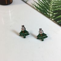 Cute Christmas Tree Santa Claus Gift Box Arylic Women's Ear Studs 1 Pair sku image 2