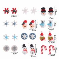 Fashion Santa Claus Snowman Snowflake Soft Clay Women's Ear Studs 1 Pair main image 2