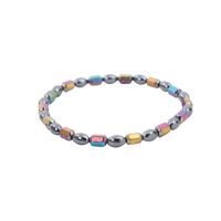 Fashion Oval Ab Color Haematite Beaded Women's Anklet main image 4
