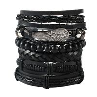 Fashion Wings Pu Leather Men's Bracelets 1 Set main image 6