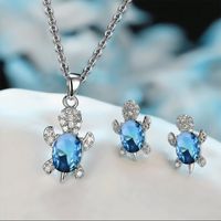1 Set Simple Style Tortoise Alloy Plating Inlay Zircon Silver Plated Women's Jewelry Set main image 5