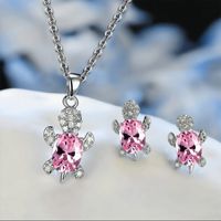 1 Set Simple Style Tortoise Alloy Plating Inlay Zircon Silver Plated Women's Jewelry Set main image 4