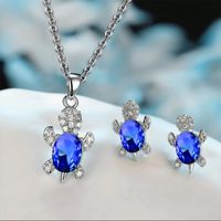 1 Set Simple Style Tortoise Alloy Plating Inlay Zircon Silver Plated Women's Jewelry Set main image 3