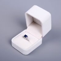 Simple Style Commute Solid Color Plastic Cloth Jewelry Boxes sku image 2