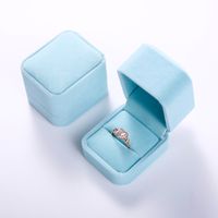 Fashion Solid Color Cloth Jewelry Boxes sku image 8
