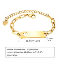 Fashion Heart Shape 304 Stainless Steel Plating Kid'S Bracelets sku image 4