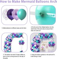 Birthday Shell Fish Tail Aluminum Film Party Balloons 1 Set main image 2