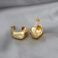 Fashion Irregular Copper Gold Plated Ear Studs 1 Pair main image 1