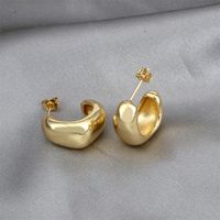 Fashion Irregular Copper Gold Plated Ear Studs 1 Pair main image 10