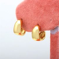 Fashion Irregular Copper Gold Plated Ear Studs 1 Pair main image 7