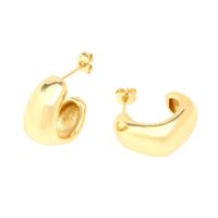 Fashion Irregular Copper Gold Plated Ear Studs 1 Pair main image 3
