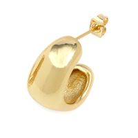 Fashion Irregular Copper Gold Plated Ear Studs 1 Pair main image 4