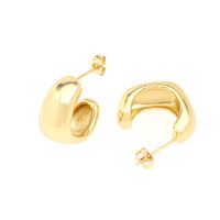 Fashion Irregular Copper Gold Plated Ear Studs 1 Pair main image 2